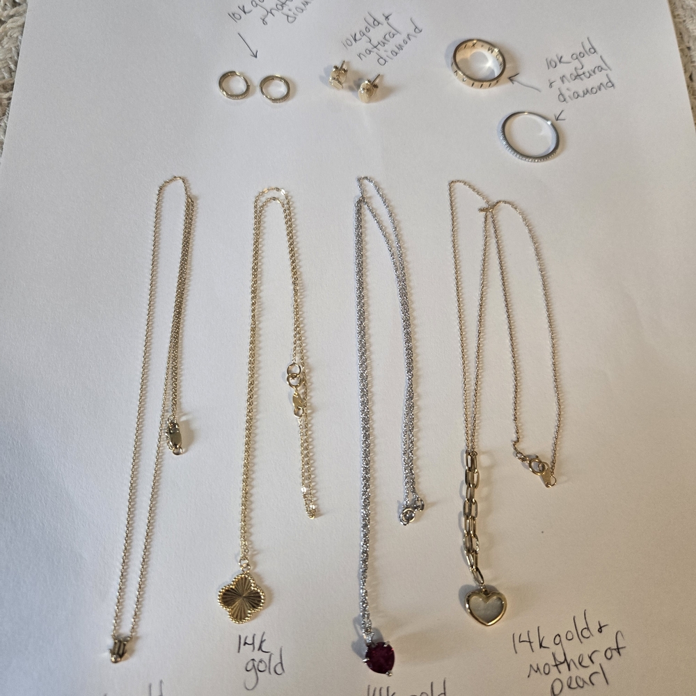 All SOLID GOLD AND NATURAL DIAMOND JEWELRY